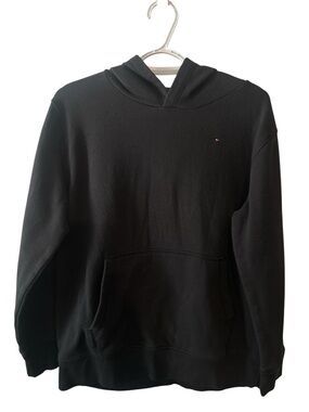 Tommy Hilfiger Black Kids Hooded Sweatshirt with Subtle Logo xl